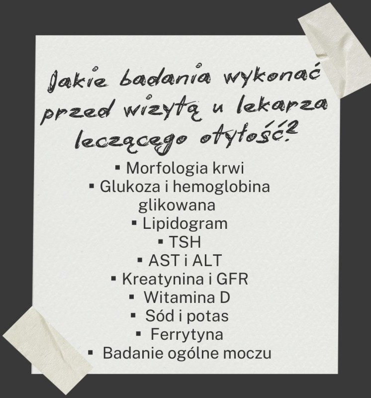 Jakie badania wykonać przed wizytą u lekarza leczącego otyłość?